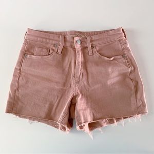 Universal thread pink high rise midi cutoff shorts size 4